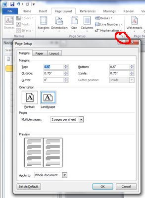 Page Setup