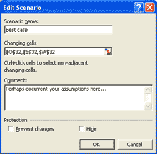 Edit scenario