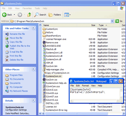 Systems2win ini