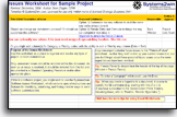 Software Project Issues Worksheet
