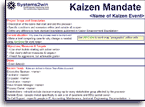 Kaizen Mandate Excel template