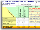 Priorities Consensus Worksheet Excel template