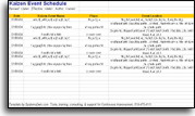 Kaizen Schedule Excel template