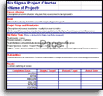 Six Sigma Project Charter
