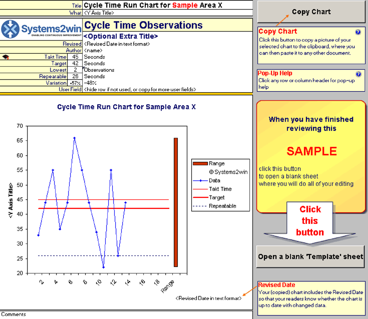 Cycle Time Observation worksheet