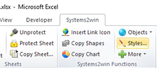 Systems2win menu > Styles