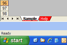 Sample sheet tab
