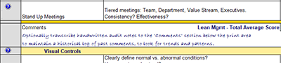 Lean Assessment template comments