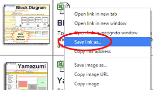 Right click > Save Link As