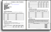 Strategic Planning worksheet - customers and sales